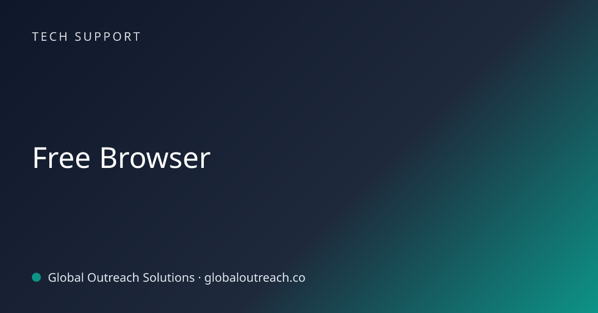 Related article cover image: "Free Browser" (Tech Support)