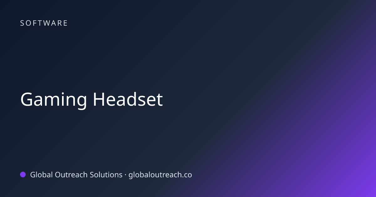 Related article cover image: "Gaming Headset" (Software)