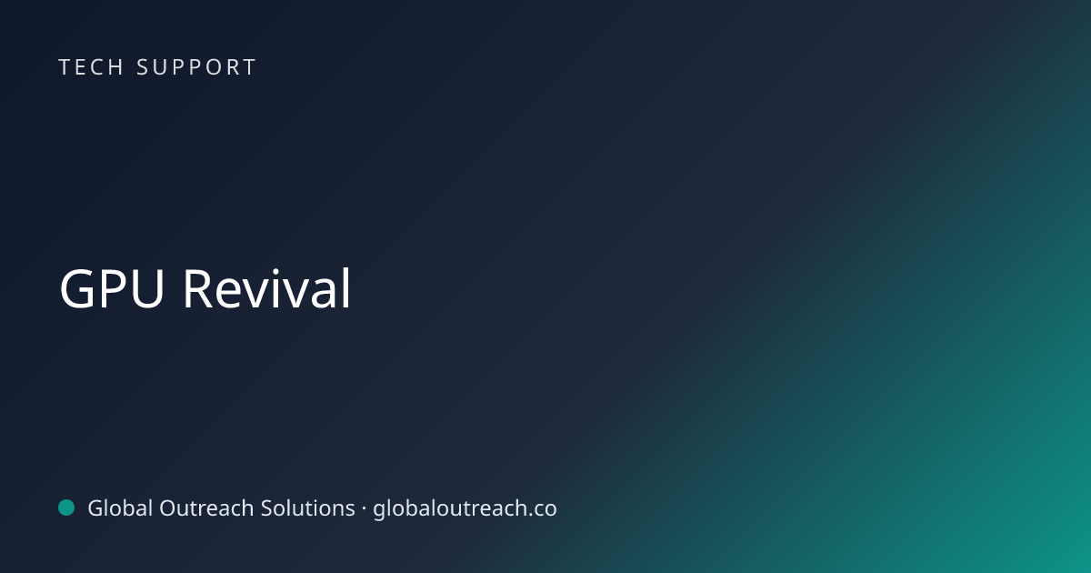 Related article cover image: "GPU Revival" (Tech Support)