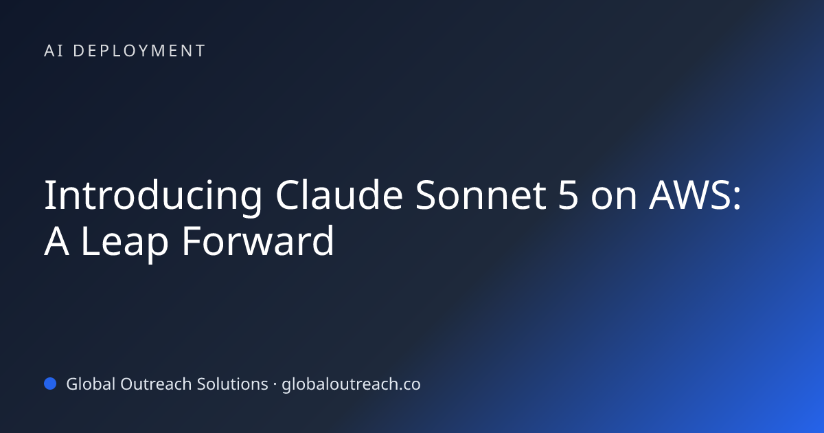 Related article cover image: "Introducing Claude Sonnet 5 on AWS: A Leap Forward" (AI Deployment)