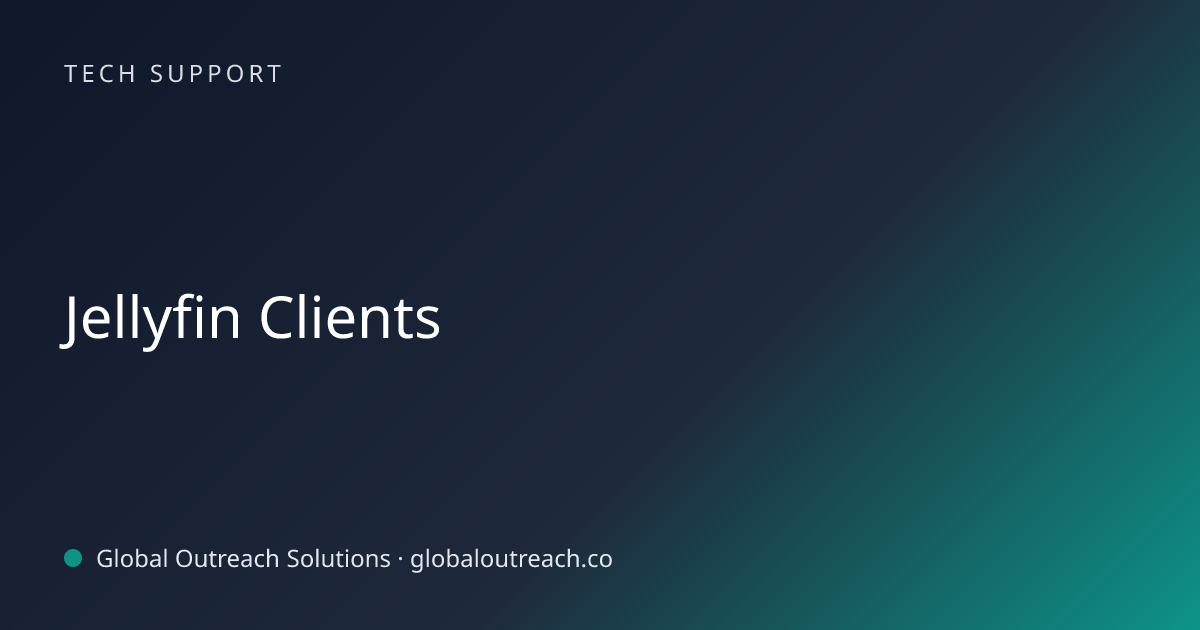 Related article cover image: "Jellyfin Clients" (Tech Support)
