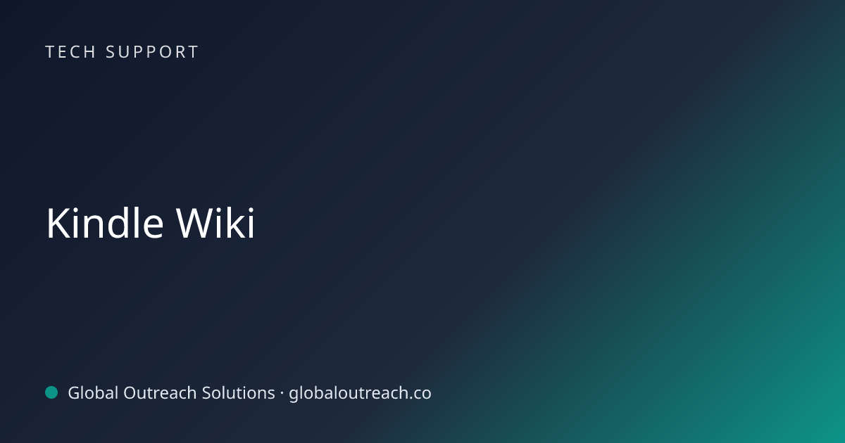 Related article cover image: "Kindle Wiki" (Tech Support)