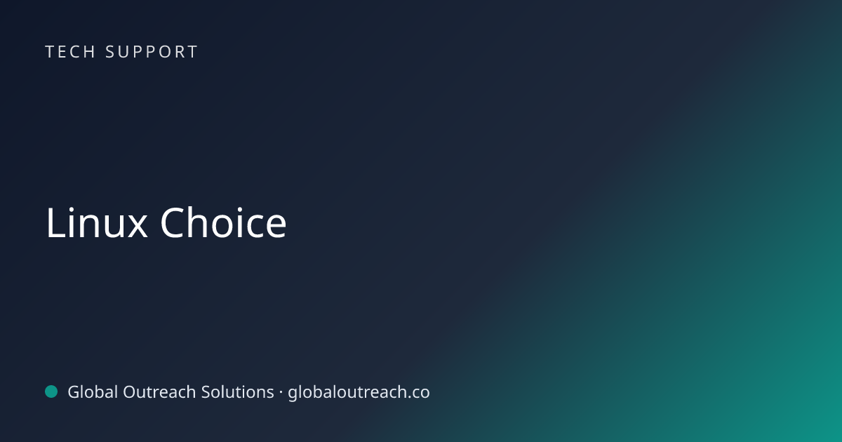 Related article cover image: "Linux Choice" (Tech Support)