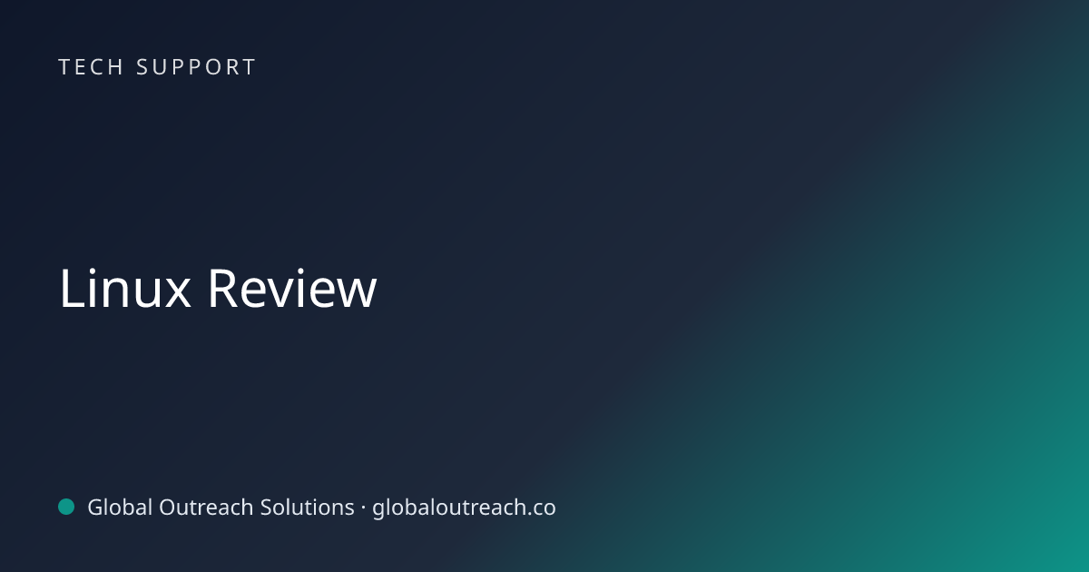 Related article cover image: "Linux Review" (Tech Support)