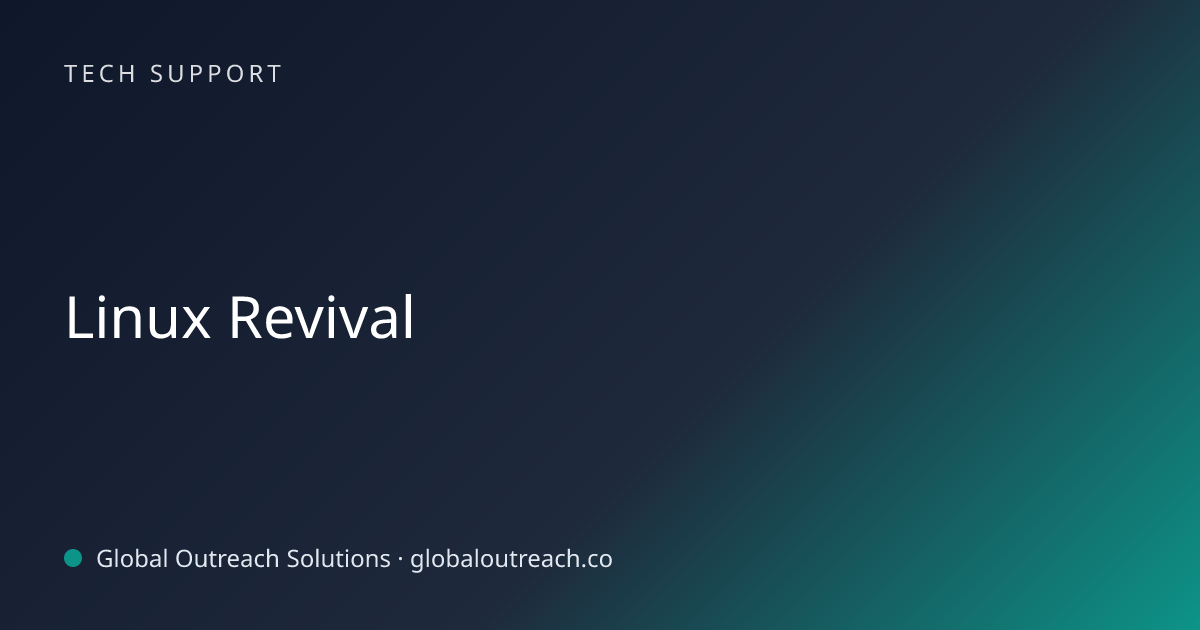 Related article cover image: "Linux Revival" (Tech Support)