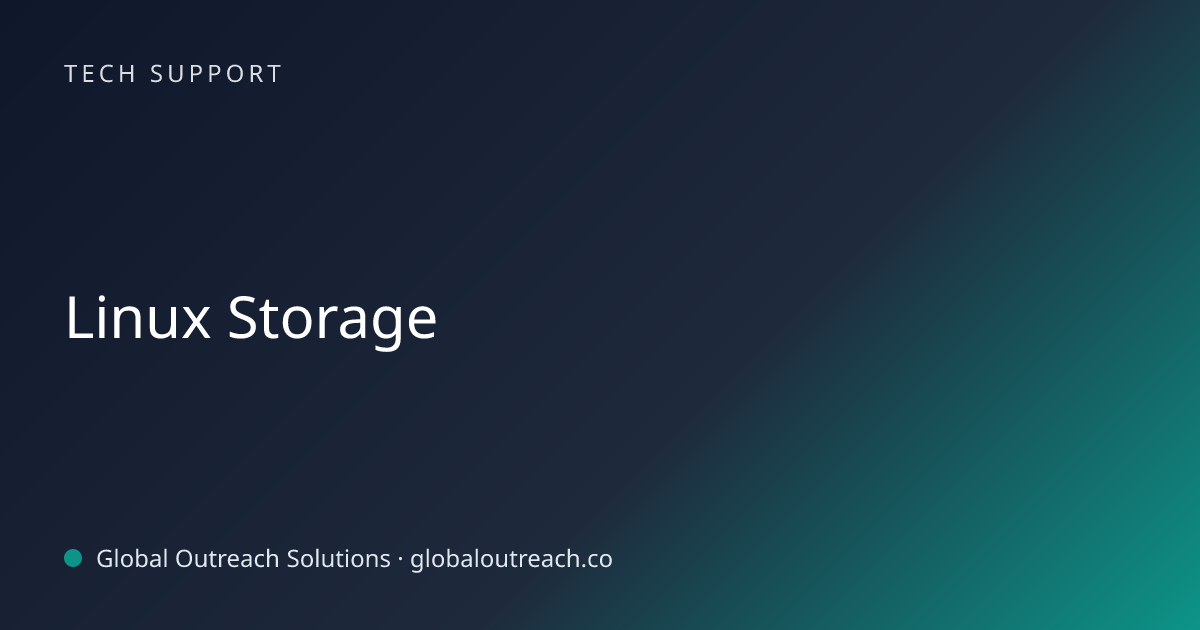 Related article cover image: "Linux Storage" (Tech Support)