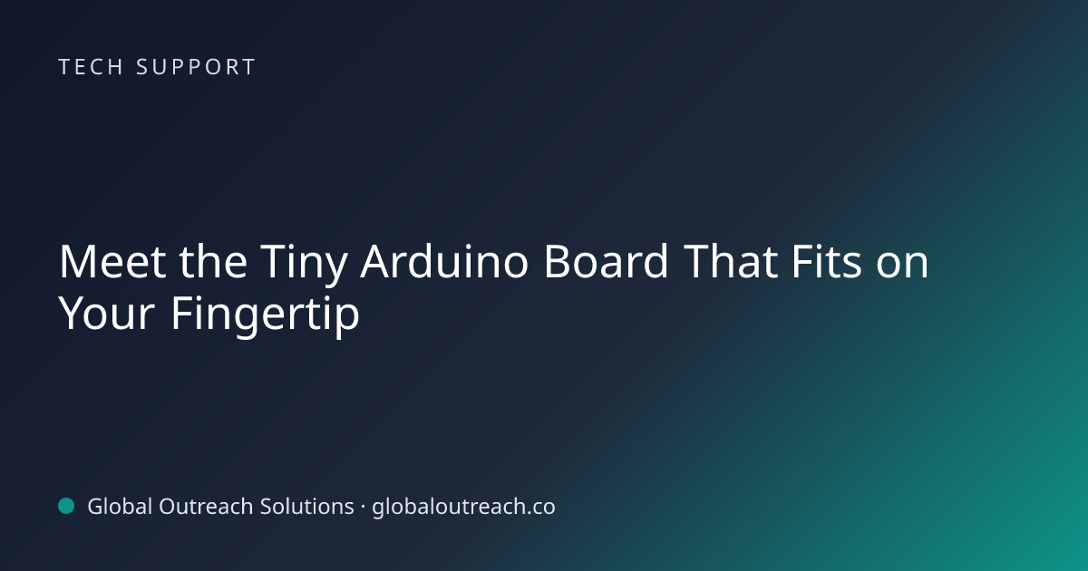 Related article cover image: "Meet the Tiny Arduino Board That Fits on Your Fingertip" (Tech Support)