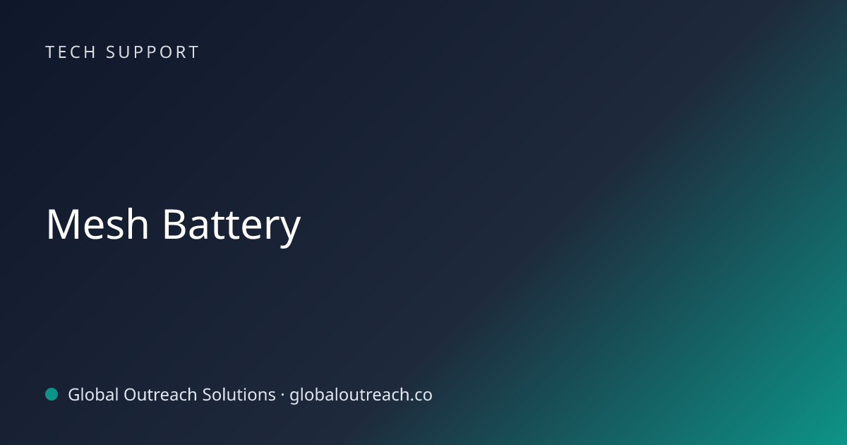Related article cover image: "Mesh Battery" (Tech Support)