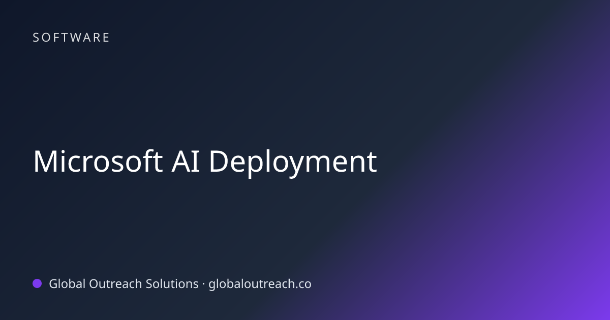 Related article cover image: "Microsoft AI Deployment" (Software)