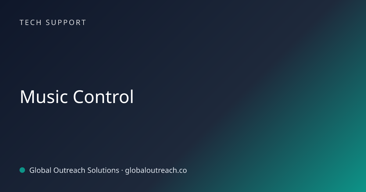 Related article cover image: "Music Control" (Tech Support)