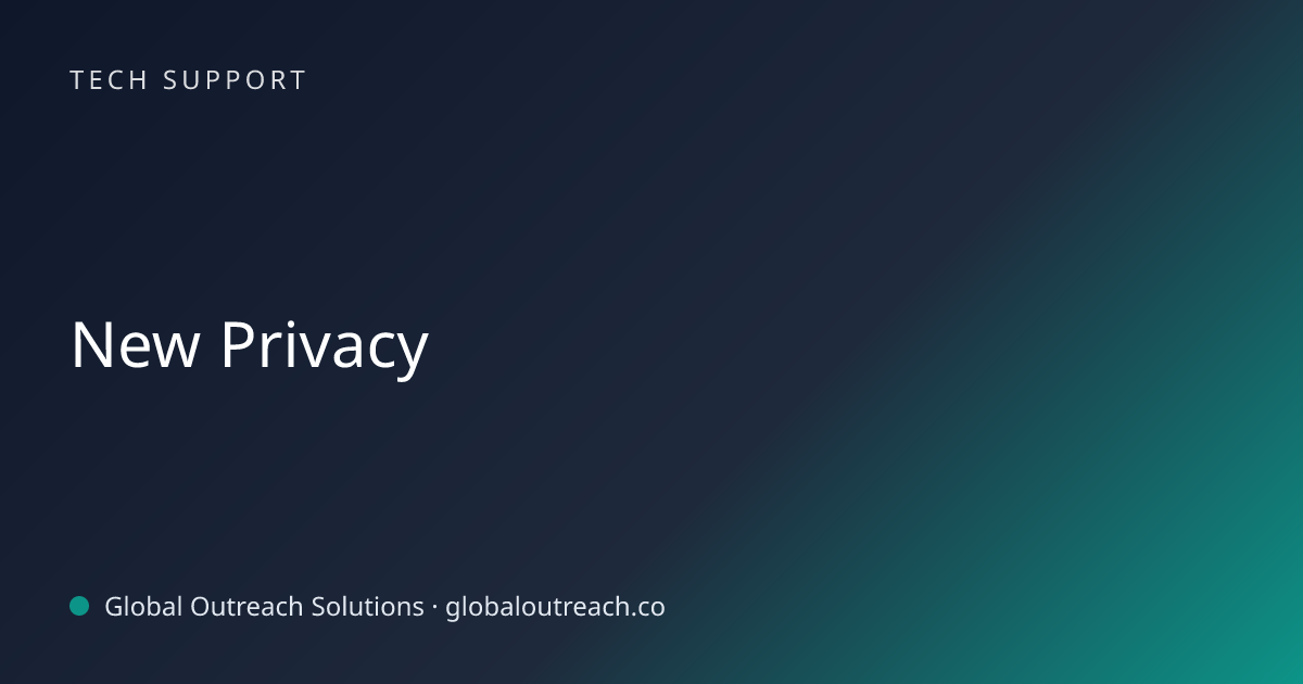 New Privacy