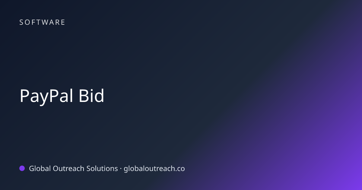 Related article cover image: "PayPal Bid" (Software)