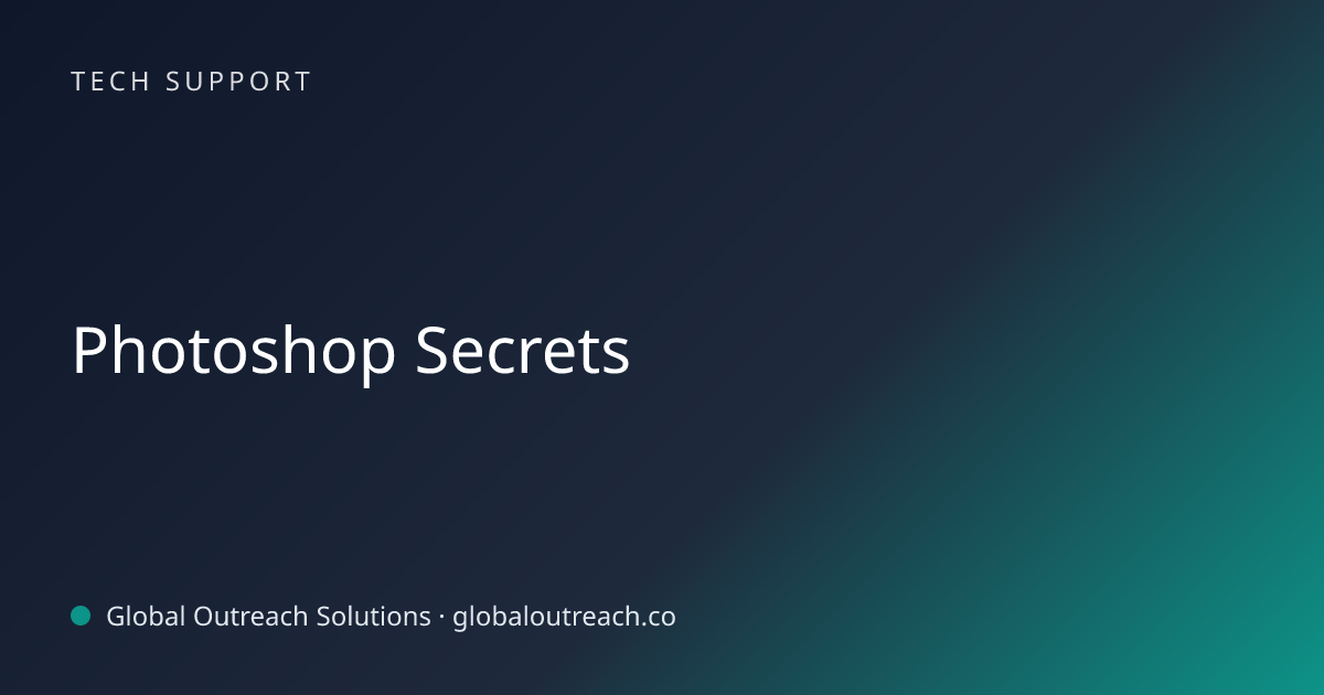 Related article cover image: "Photoshop Secrets" (Tech Support)