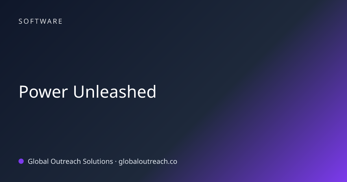 Related article cover image: "Power Unleashed" (Software)
