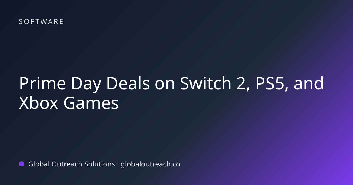 Prime Day Deals on Switch 2, PS5, and Xbox Games