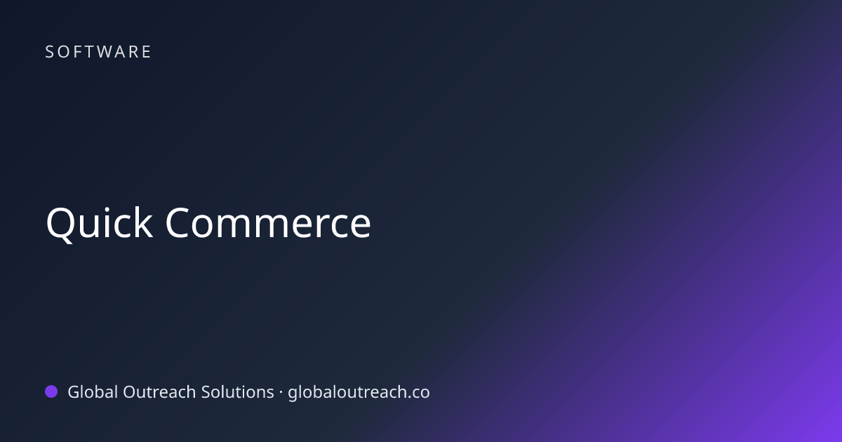 Quick Commerce