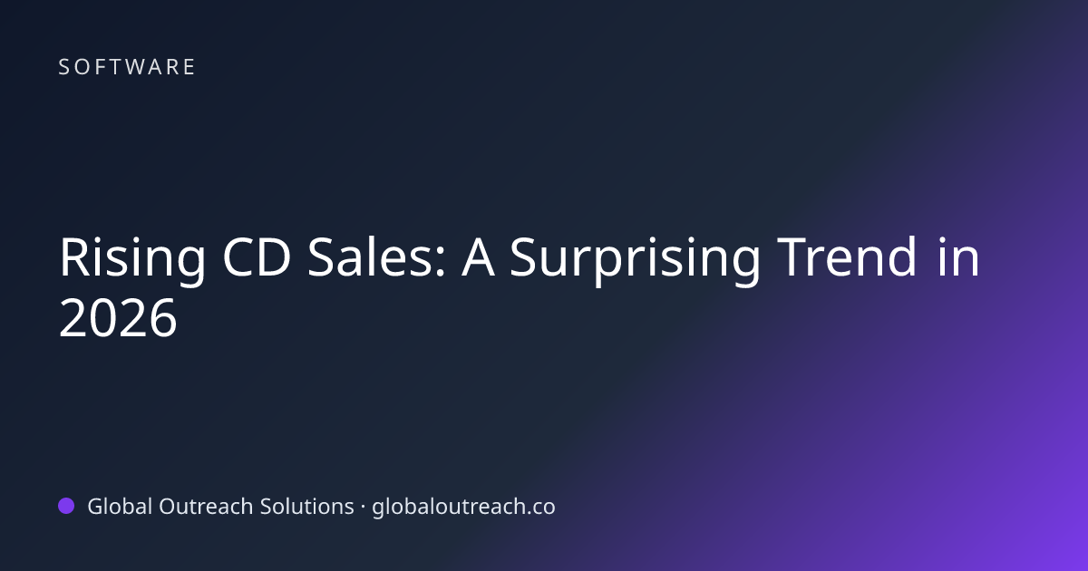 Related article cover image: "Rising CD Sales: A Surprising Trend in 2026" (Software)
