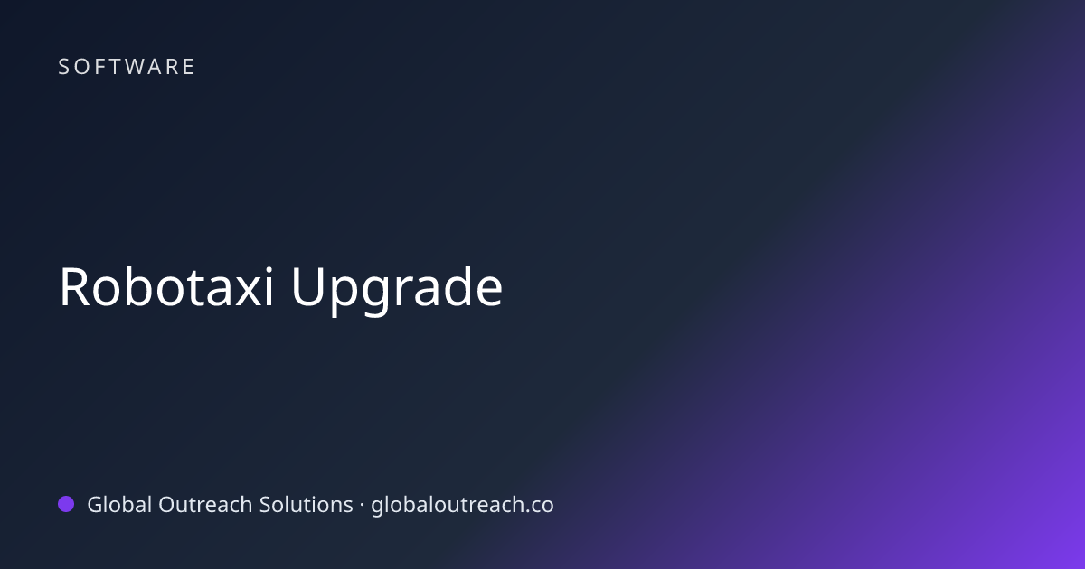 Robotaxi Upgrade