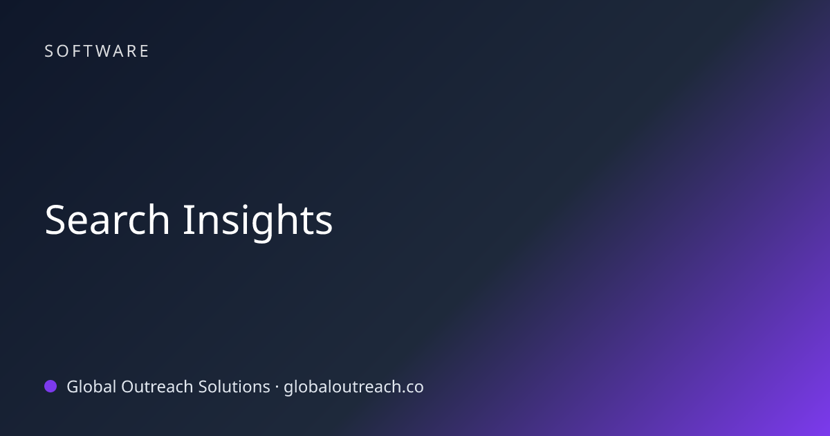 Related article cover image: "Search Insights" (Software)