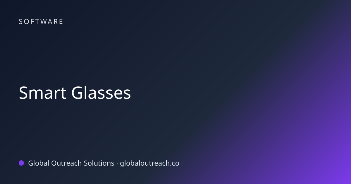 Related article cover image: "Smart Glasses" (Software)
