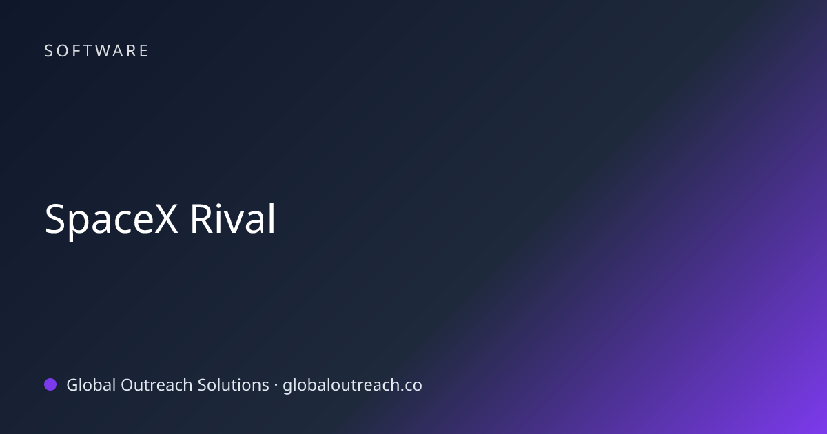 Related article cover image: "SpaceX Rival" (Software)