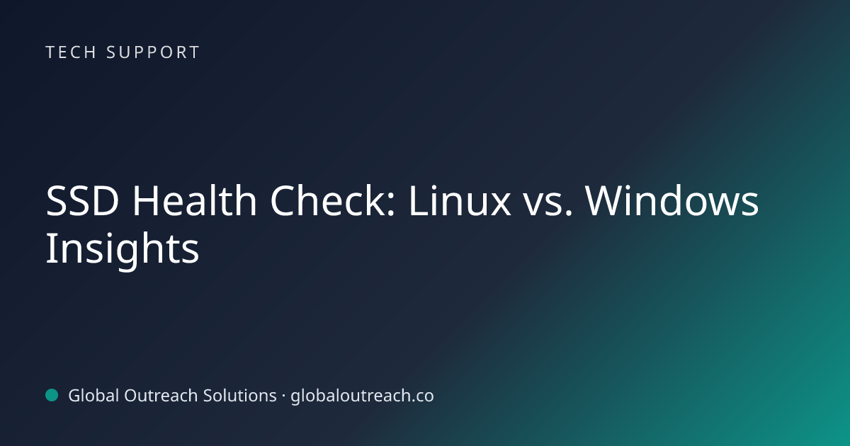 Related article cover image: "SSD Health Check: Linux vs. Windows Insights" (Tech Support)