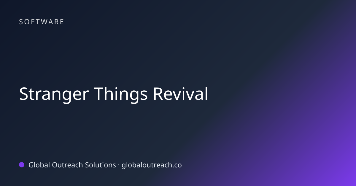 Related article cover image: "Stranger Things Revival" (Software)