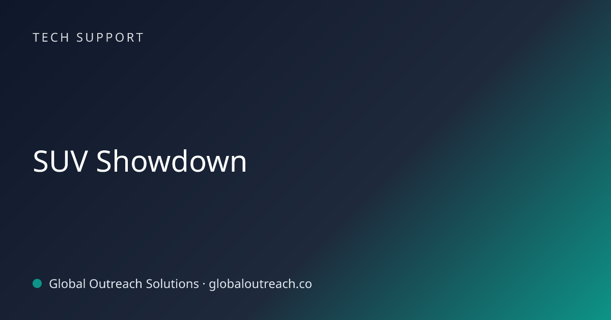 Related article cover image: "SUV Showdown" (Tech Support)