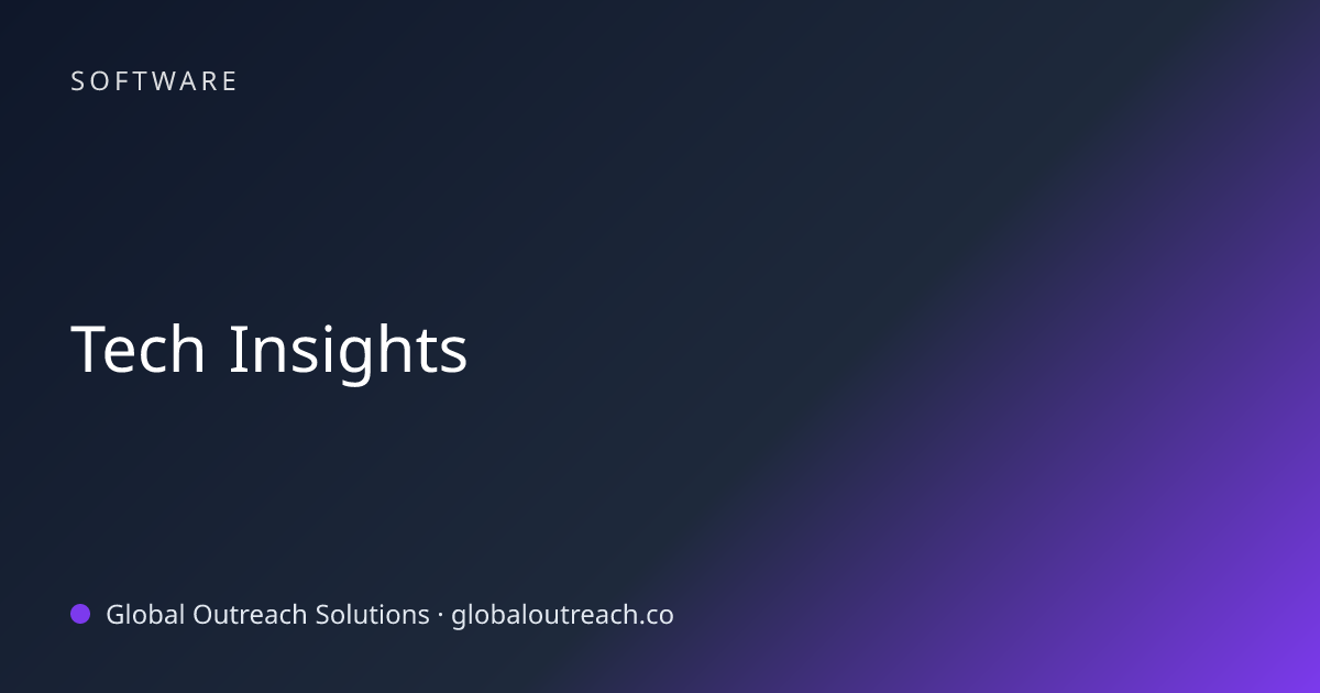 Related article cover image: "Tech Insights" (Software)