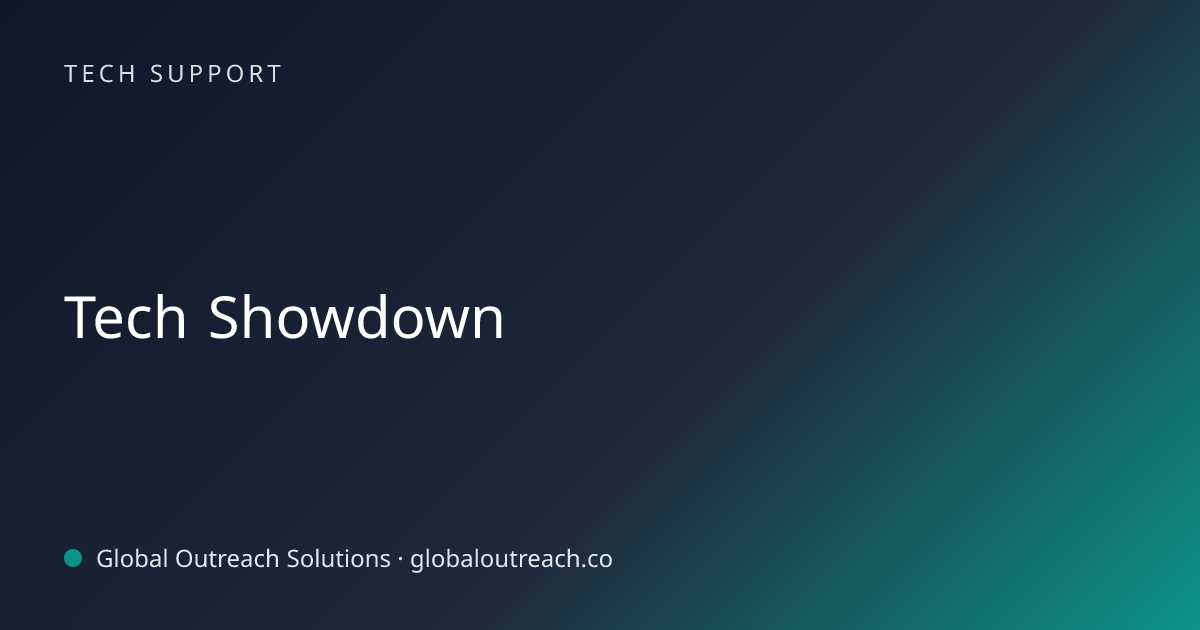 Related article cover image: "Tech Showdown" (Tech Support)