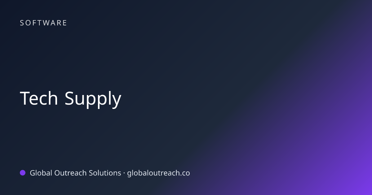 Related article cover image: "Tech Supply" (Software)