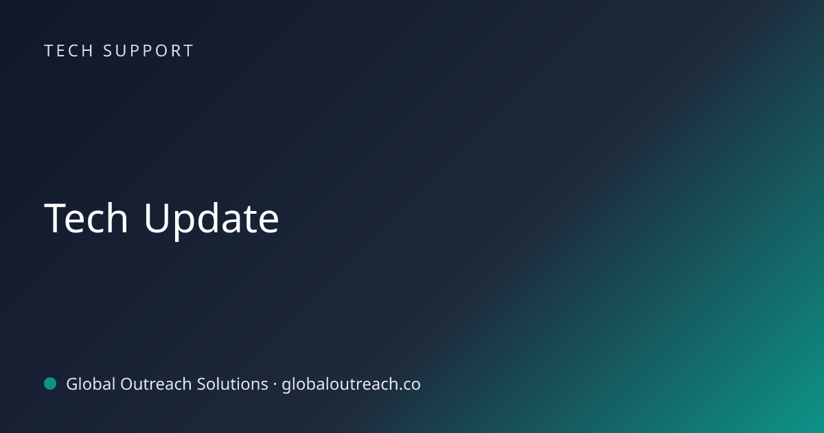 Related article cover image: "Tech Update" (Tech Support)