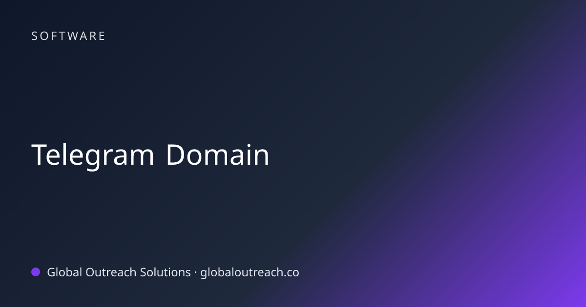 Related article cover image: "Telegram Domain" (Software)