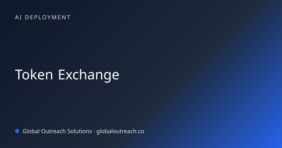Related article cover image: "Token Exchange" (AI Deployment)