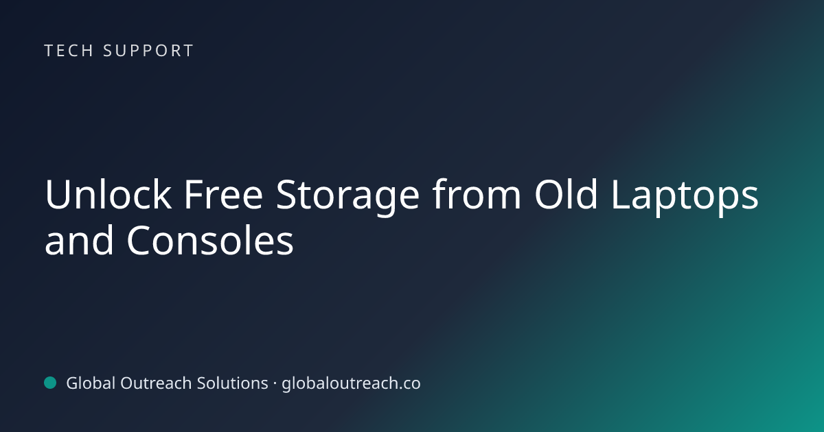 Related article cover image: "Unlock Free Storage from Old Laptops and Consoles" (Tech Support)