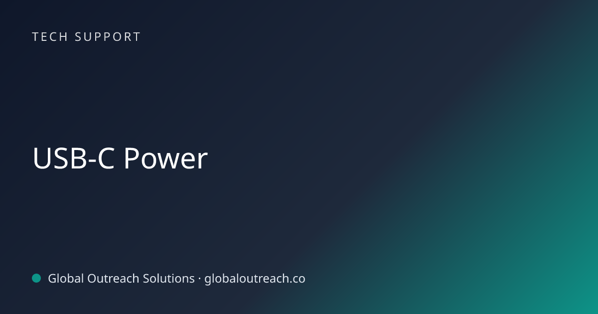 Related article cover image: "USB-C Power" (Tech Support)