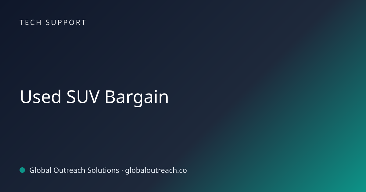 Related article cover image: "Used SUV Bargain" (Tech Support)