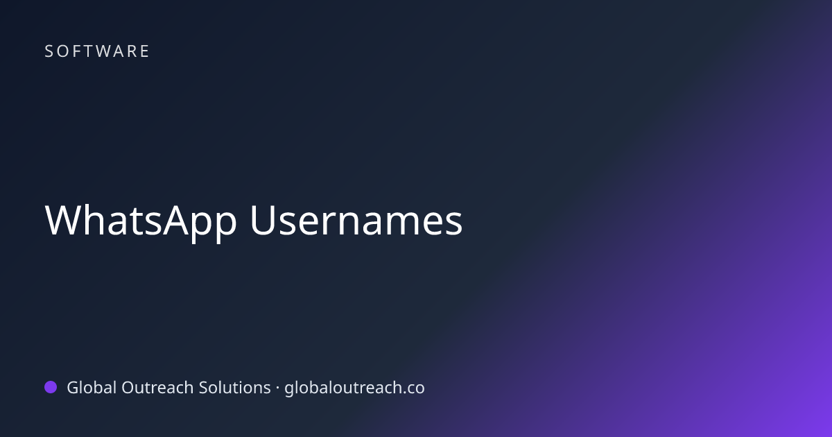 Related article cover image: "WhatsApp Usernames" (Software)