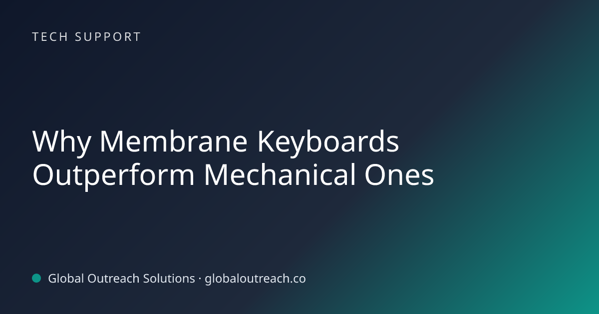 Related article cover image: "Why Membrane Keyboards Outperform Mechanical Ones" (Tech Support)