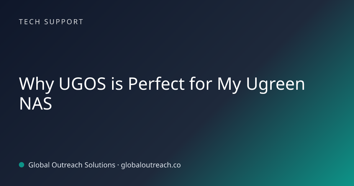 Related article cover image: "Why UGOS is Perfect for My Ugreen NAS" (Tech Support)