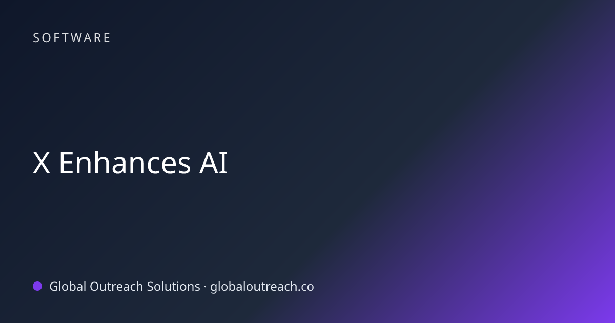 Related article cover image: "X Enhances AI" (Software)